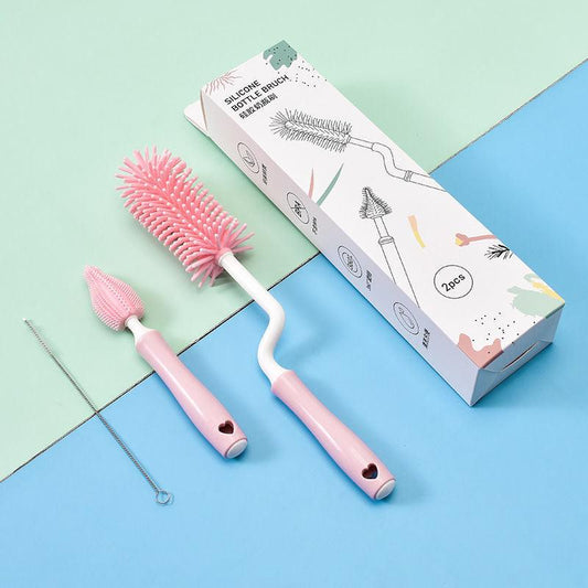 Silicone Baby Bottle Brush Easy Cleaning Brush And Box