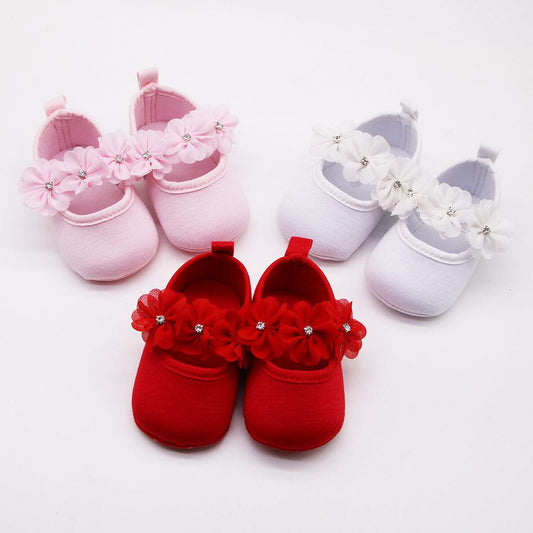 Blooming Charm Three Red Gray Pink Shoes