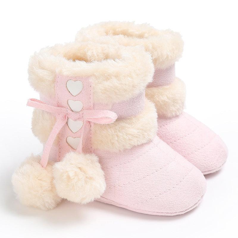 Baby Boots with Double Ball Film Light Pink Boot